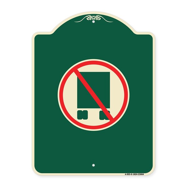 Signmission National Network Prohibited Heavy-Gauge Aluminum Architectural Sign, 24" x 18", G-1824-23864 A-DES-G-1824-23864 - main